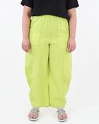Loose-fitting linen pants Light Green - Marie la Lune
