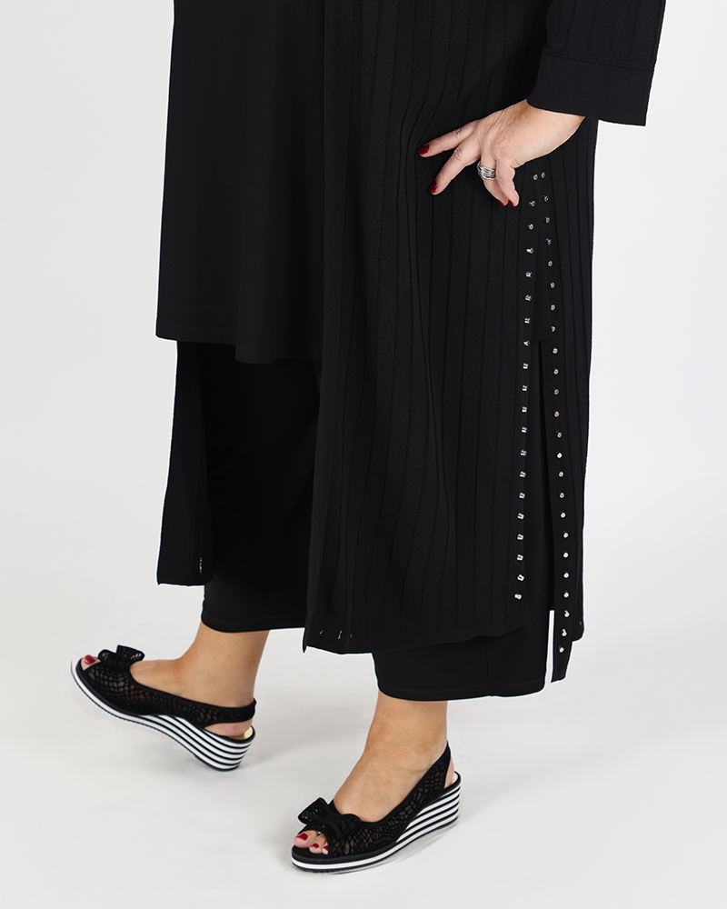 Light Viscose Nylon Cover-Up Black - Joseph Ribkoff
