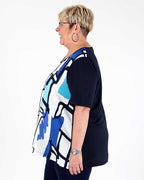 Graphic Blue Tunic Niagara - G!Ozé