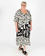 Black and White Nectarine Dress - G!Ozé