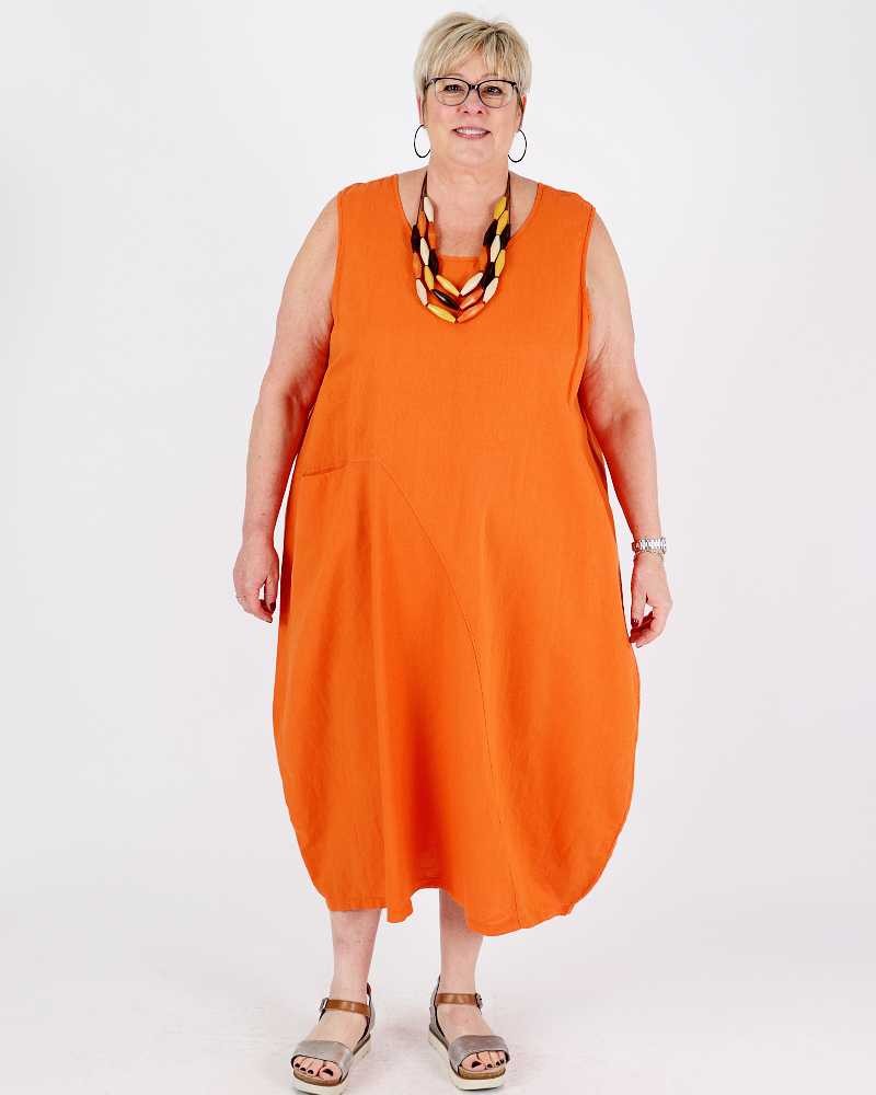 Niac Orange Dress - G!Ozé