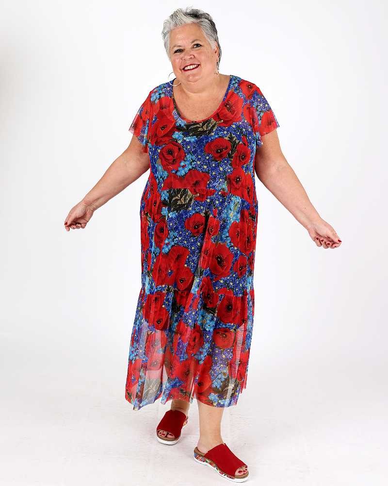 Coquelicot Mesh Dress - Maloka