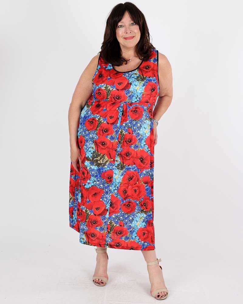 Angie Poppy Dress - Maloka