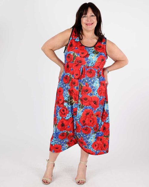 Angie Poppy Dress - Maloka