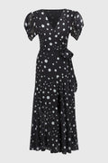 Polka Dot Chiffon Wrap Dress - Joseph Ribkoff
