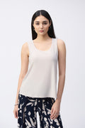 Joseph Ribkoff - Round Neck Silky Knit Camisole in Beige