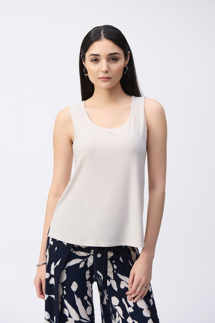 Joseph Ribkoff - Round Neck Silky Knit Camisole in Beige