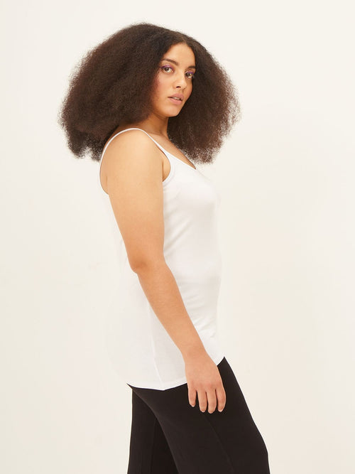 Basic white viscose tank top _ Matt