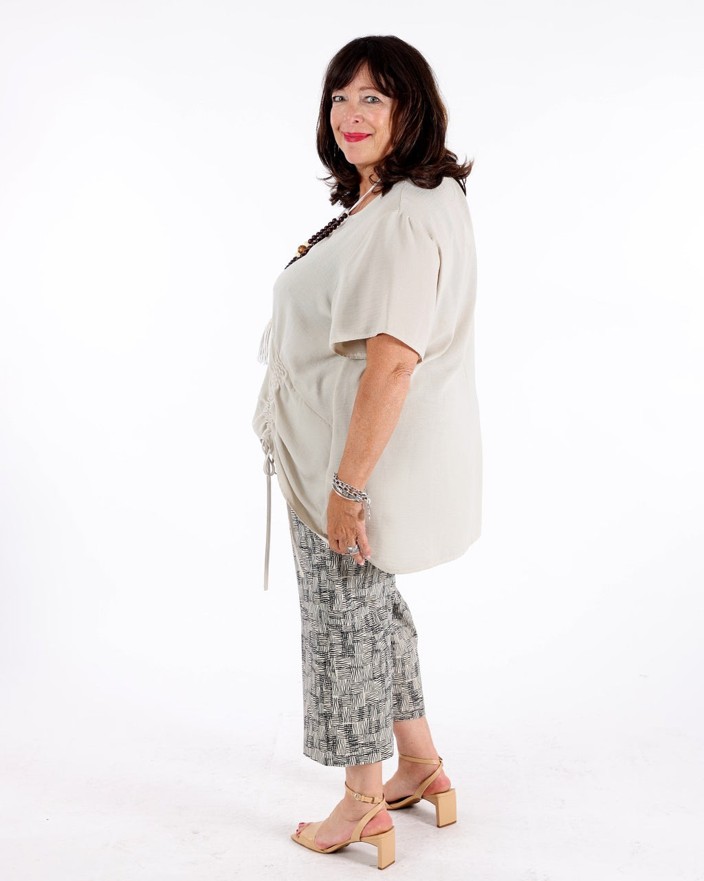Gauze Asymmetrical Boxy Top - Joseph Ribkoff