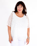 Embroidered Georgette Boxy Top - Joseph Ribkoff