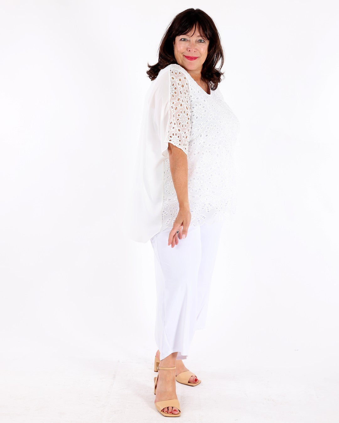 Embroidered Georgette Boxy Top - Joseph Ribkoff