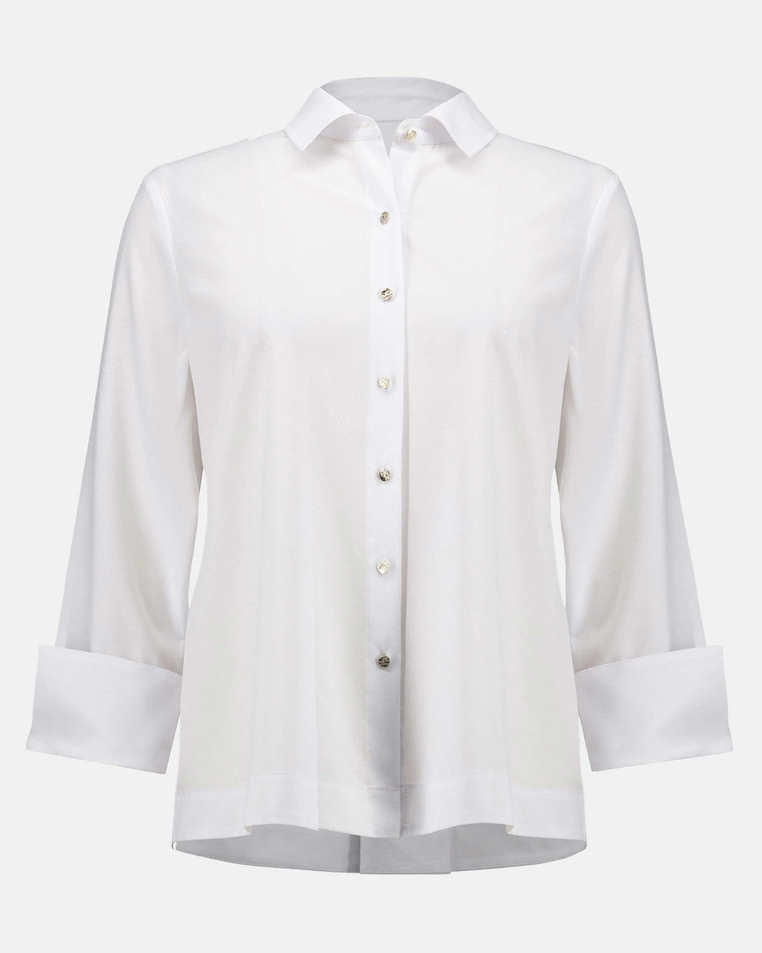 Stretch Poplin Button-Front Boxy Blouse - Joseph Ribkoff