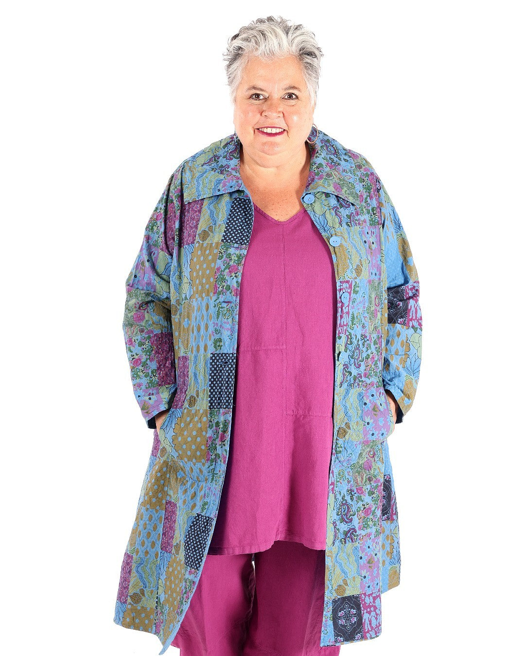 Rosalie 100% cotton reversible jacket - Parsley & Sage