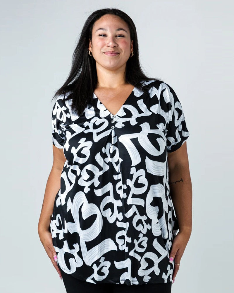 Draped Top - Black LABB