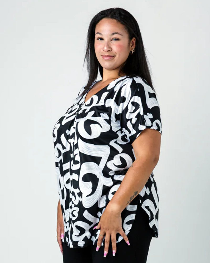 Draped Top - Black LABB
