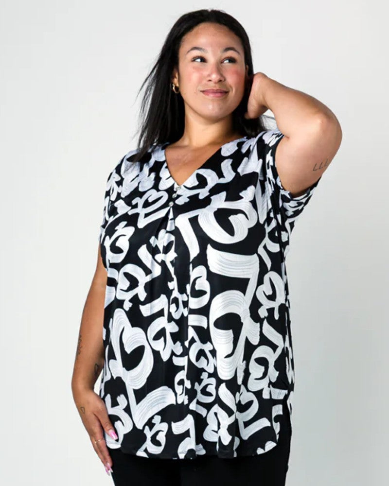 Draped Top - Black LABB