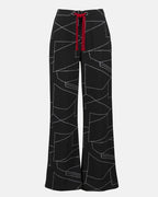 Jacquard Knit Abstract Print Wide-Leg Pants - Joseph Ribkoff