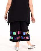 Silky Knit Stripe Print Culotte Pants - Joseph Ribkoff