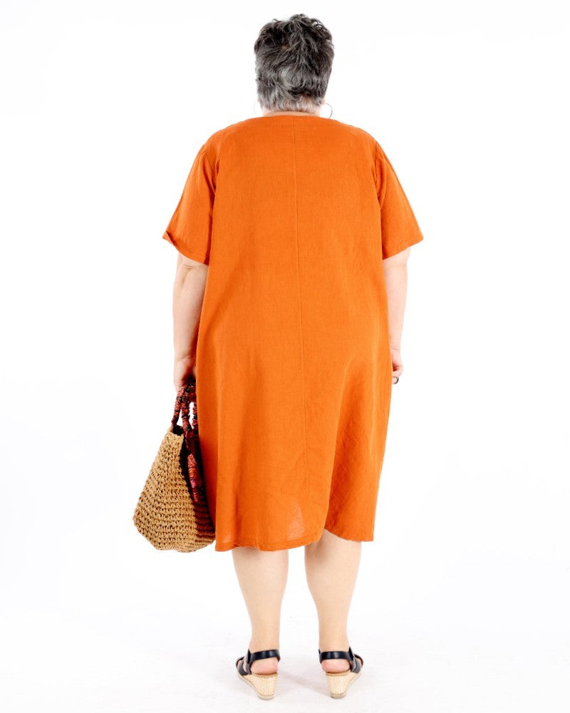 Orange Roman Dress - G!Ozé