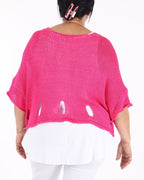 Fuchsia Cherry Sweater - Marie la Lune