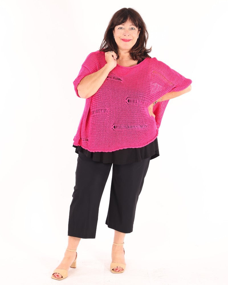 Fuchsia banana sweater - Marie la Lune