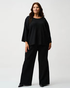 Pleated Scuba Crepe Boxy Top - Joseph Ribkoff