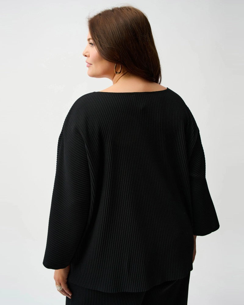 Pleated Scuba Crepe Boxy Top - Joseph Ribkoff