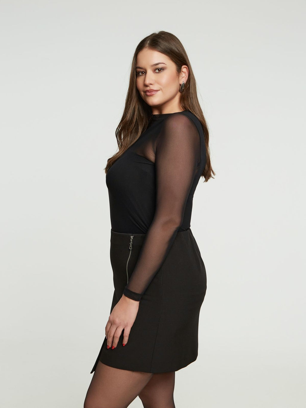 Black fishnet top - Matt