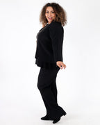 Pleated Scuba Crepe Wide-Leg Pants - Joseph Ribkoff
