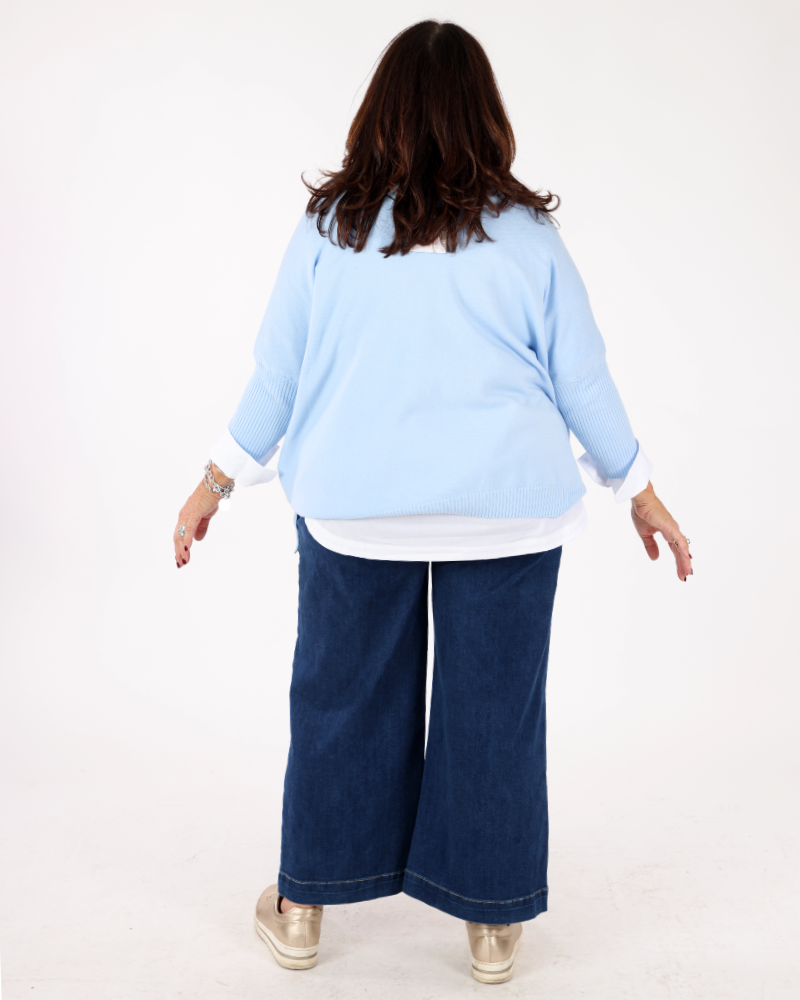 Sky blue Cedar sweater - Marie la Lune
