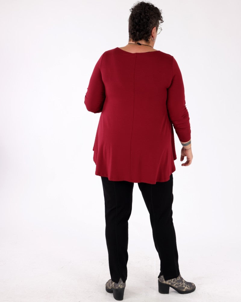 red basic long-sleeved top - Matt