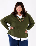 Khaki Cistus sweater - Dull