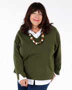 Khaki Cistus sweater - Dull