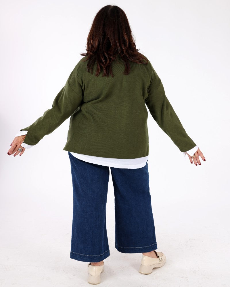 Khaki Cistus sweater - Dull