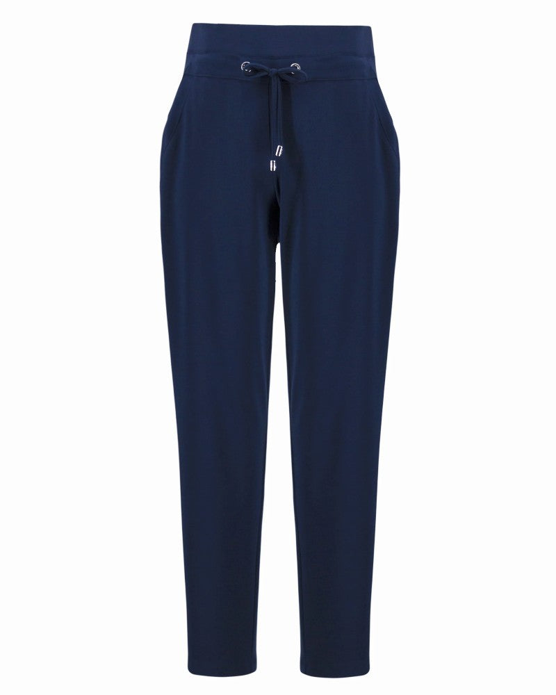 Joseph Ribkoff - Indigo Silky Knit Pull-On Jogger Pants with Drawstring