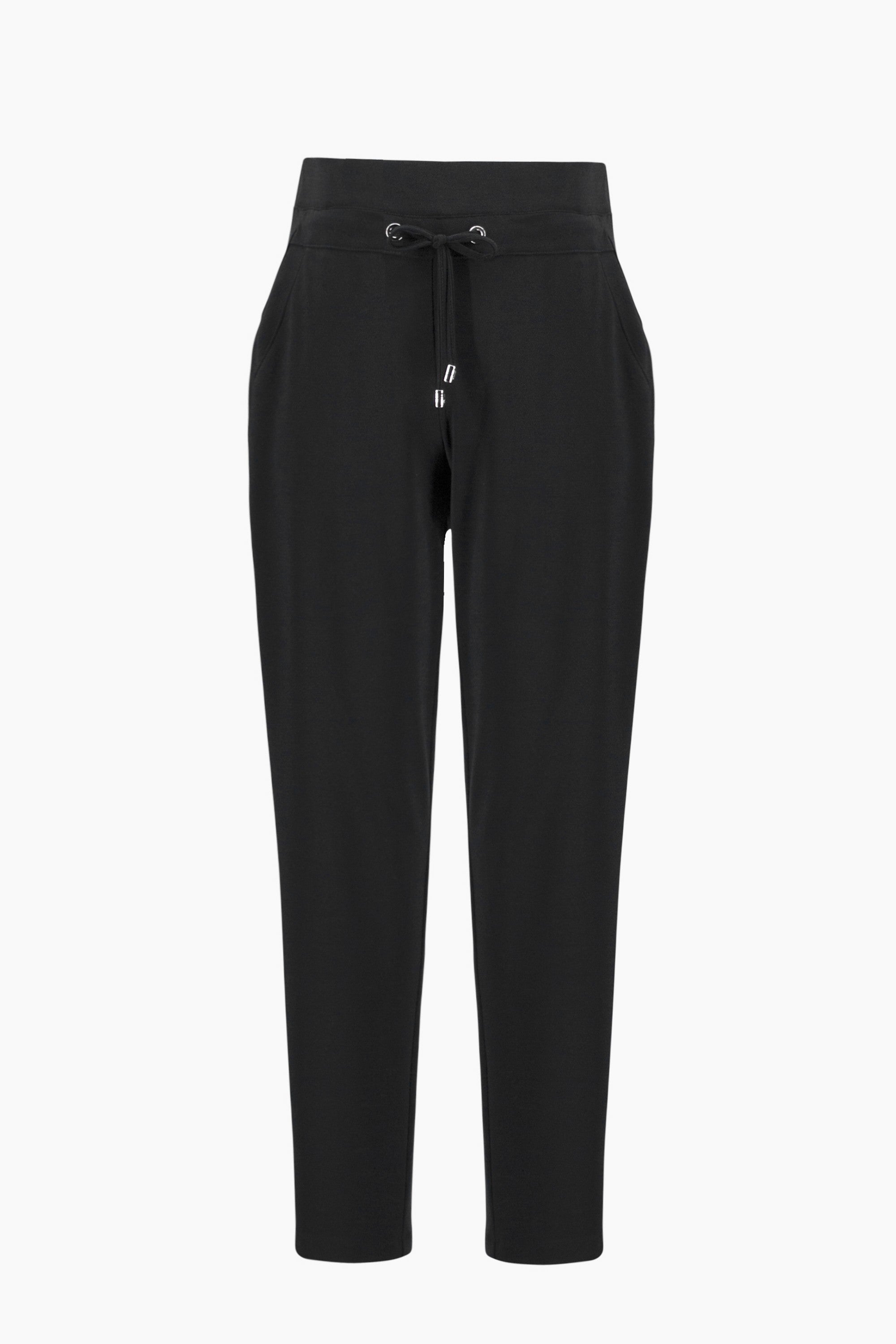 Silky Knit Pull-On Jogger Pants with Black Drawstring - Joseph Ribkoff