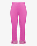 Joseph Ribkoff Sorbet Pink Guipure Detail Pull-On Millennium Crop Trousers