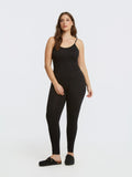 Black Basic Viscose Leggings - Dull Finish