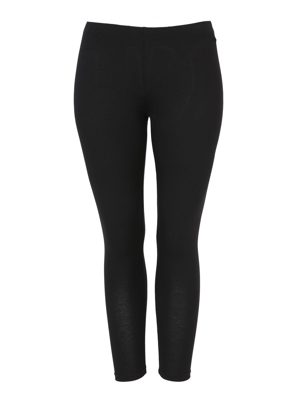 Black Basic Viscose Leggings - Dull Finish