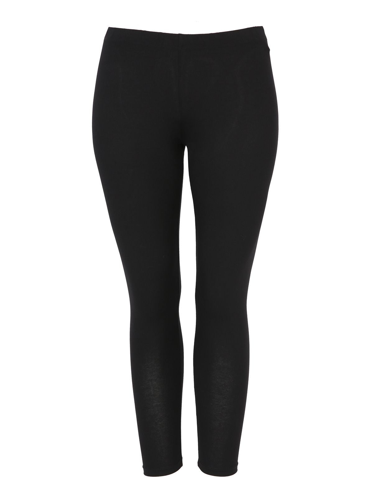 Black Basic Viscose Leggings - Dull Finish