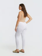 White Basic viscose leggings - Matte