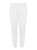 White Basic viscose leggings - Matte