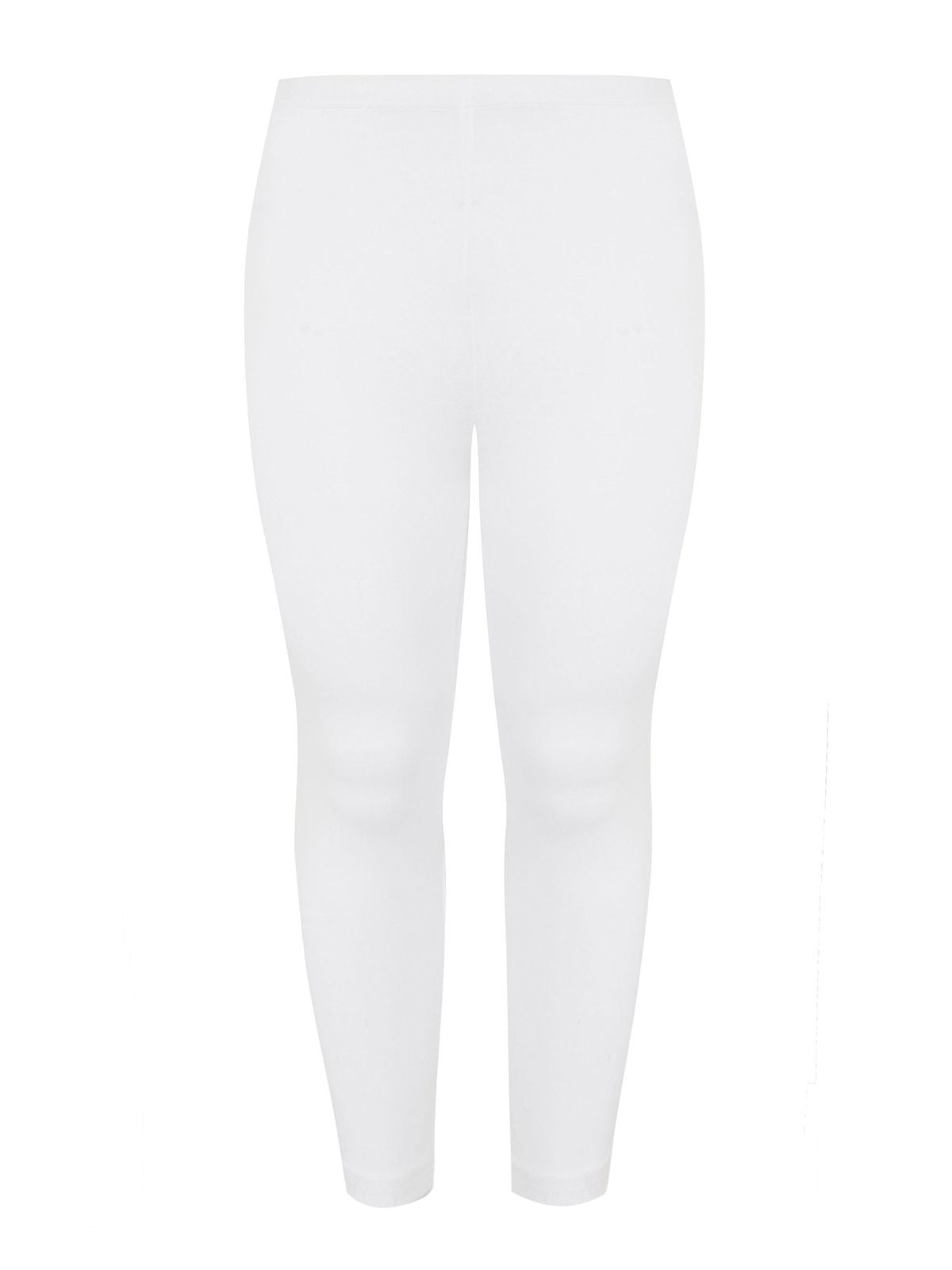 White Basic viscose leggings - Matte
