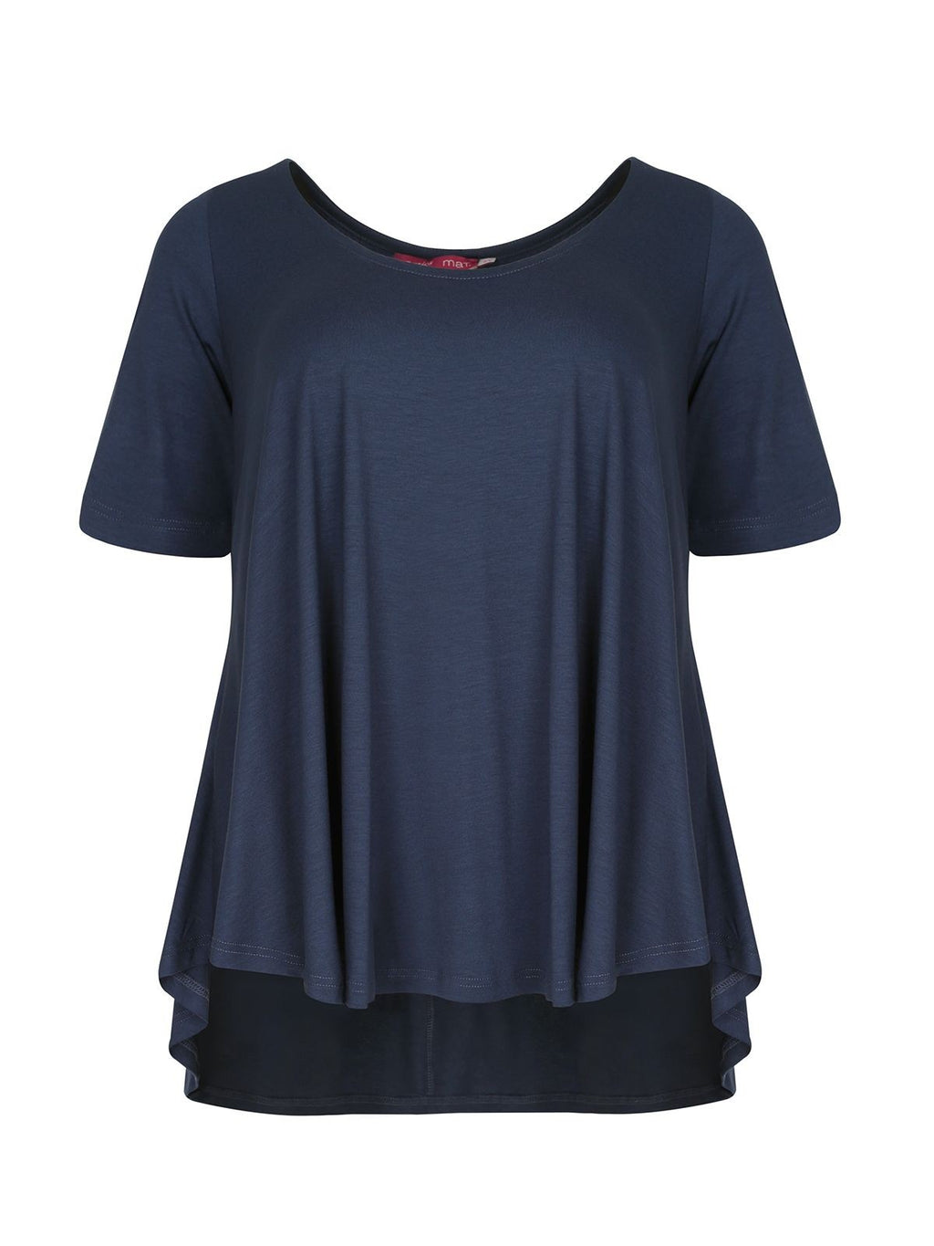 Basic curve hem navy top - Matt