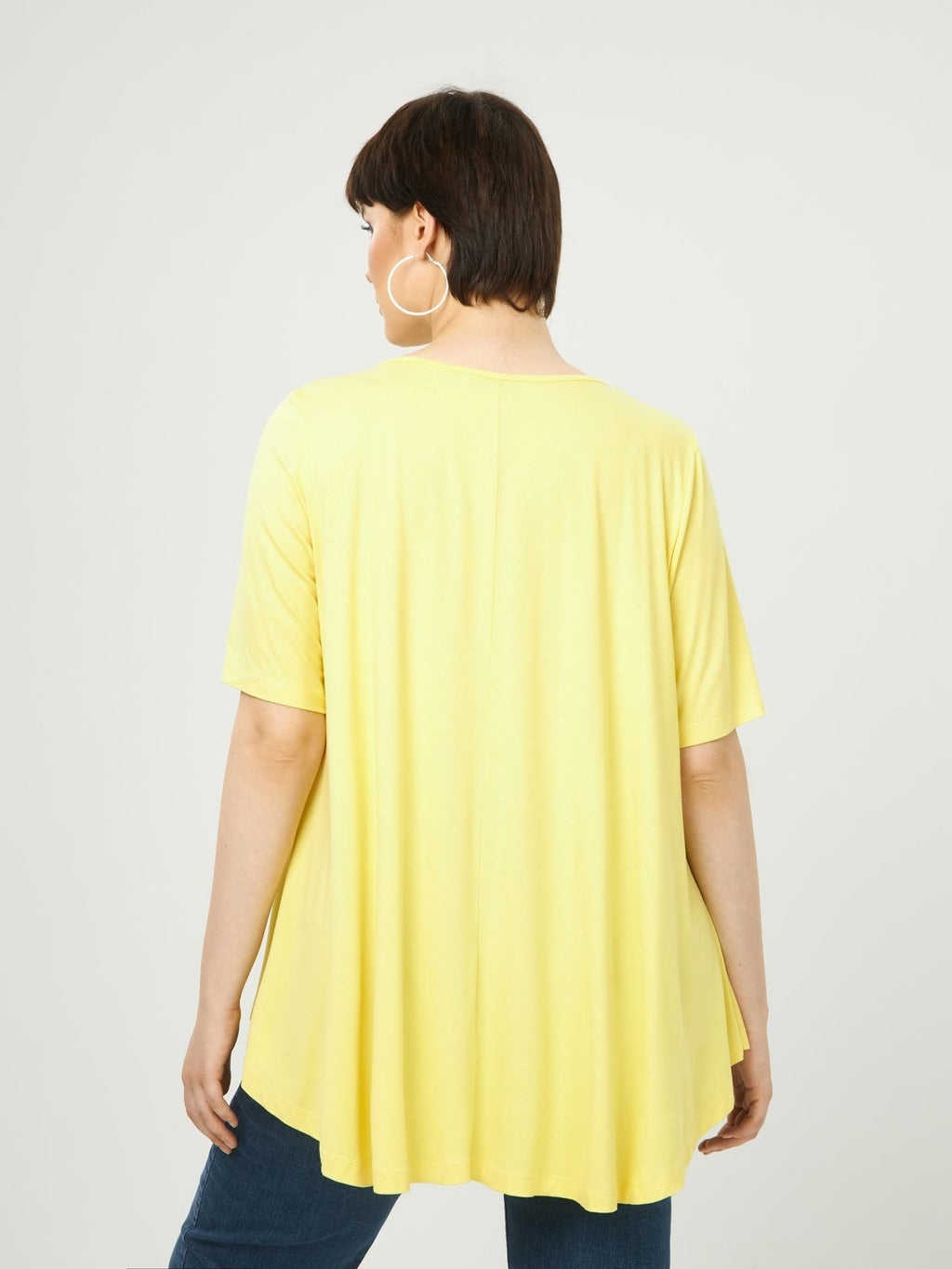 Basic curve hem yellow top - Matt