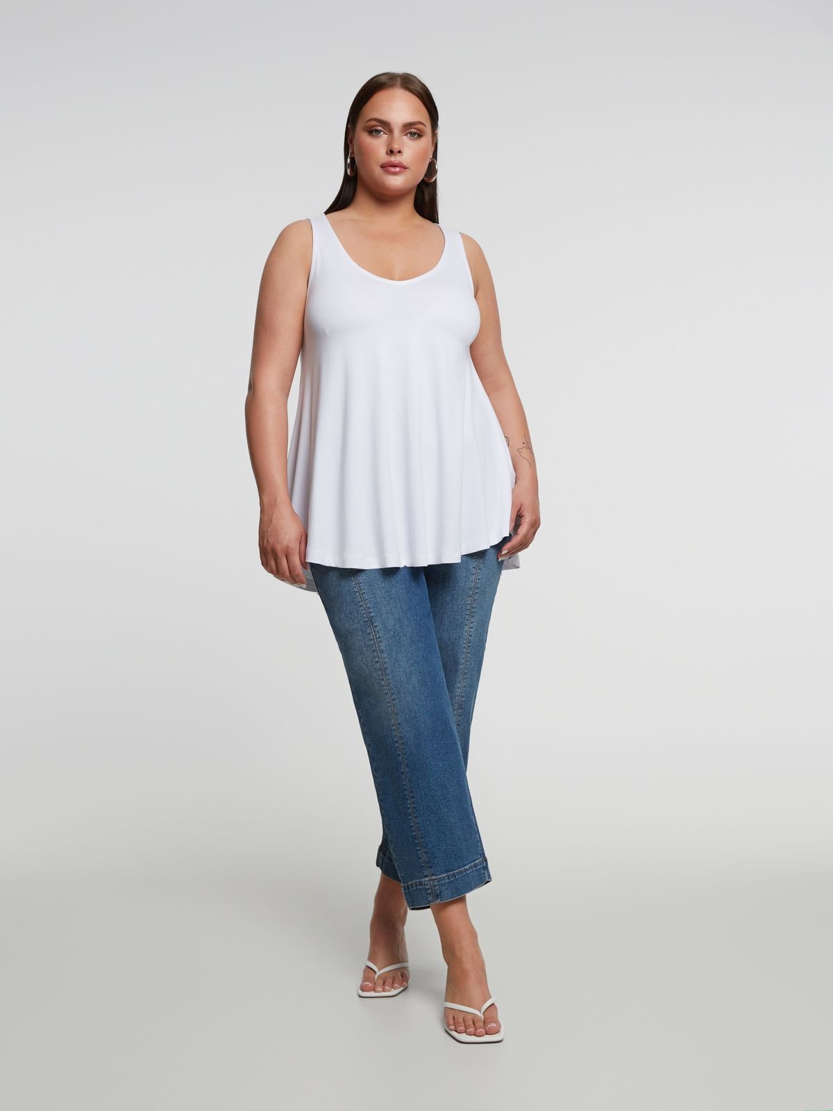 Basic white tank top - Matte