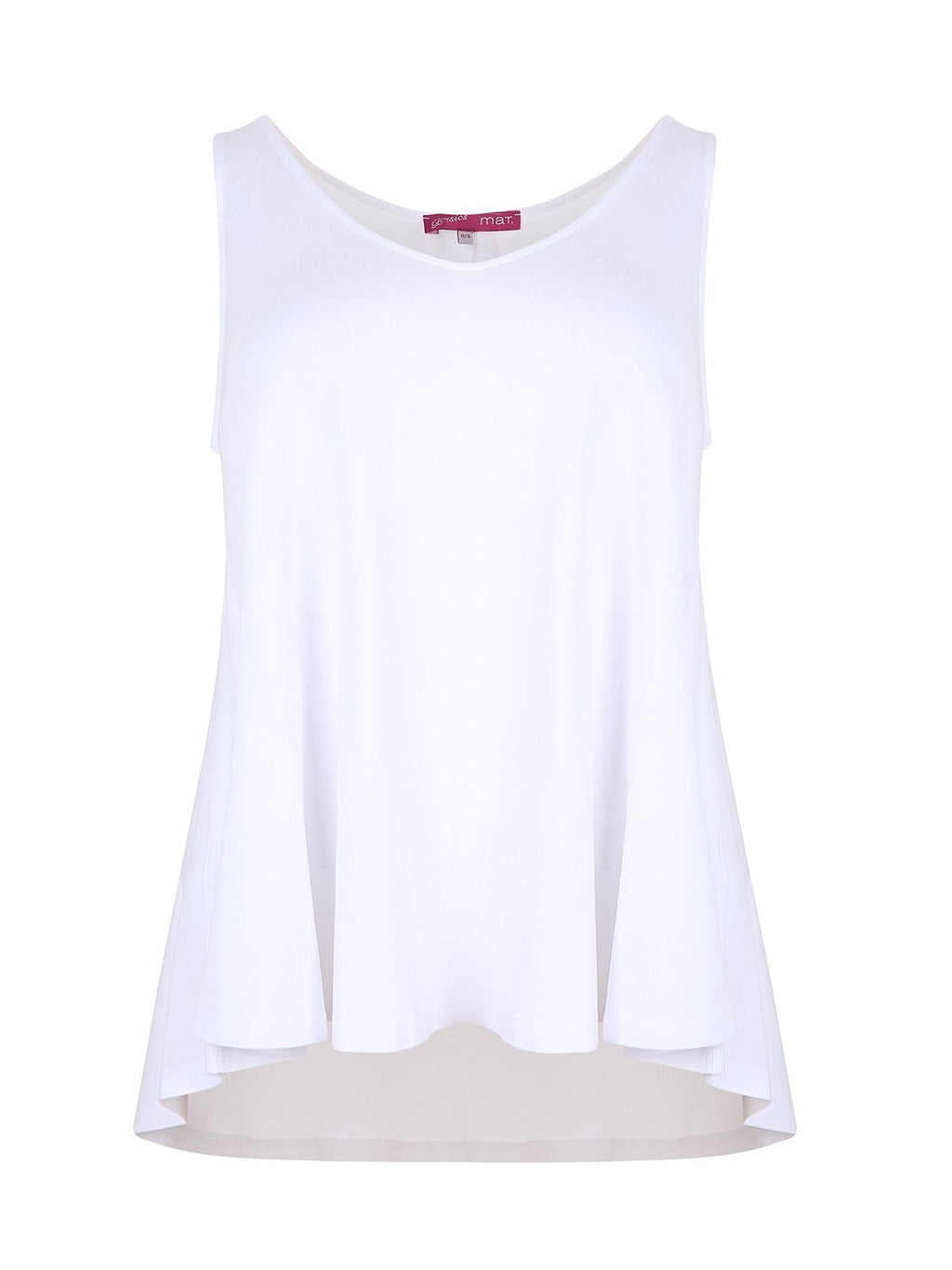Basic white tank top - Matte