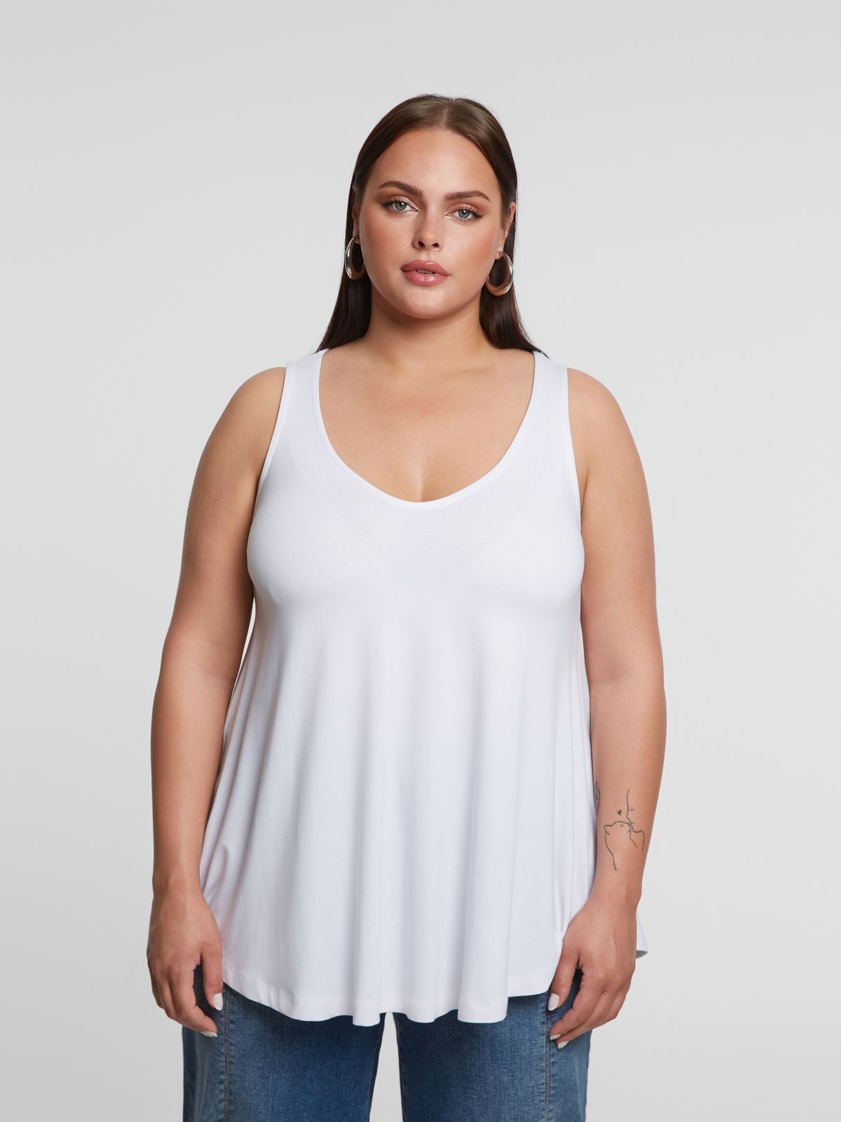 Basic white tank top - Mat