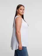 Basic white tank top - Matte
