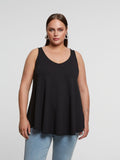 Basic black tank top - Matte